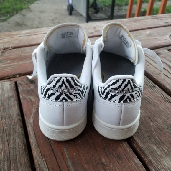 Men's Adidas Cloudfoam Art White Zebra Stripes classic sneakers US size 11 - Picture 5 of 8